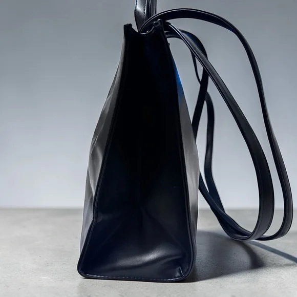 NWT Telfar Medium Shopping Bag Black Vegan Leather Tote w/ Dust Bag - Picture 7 of 7